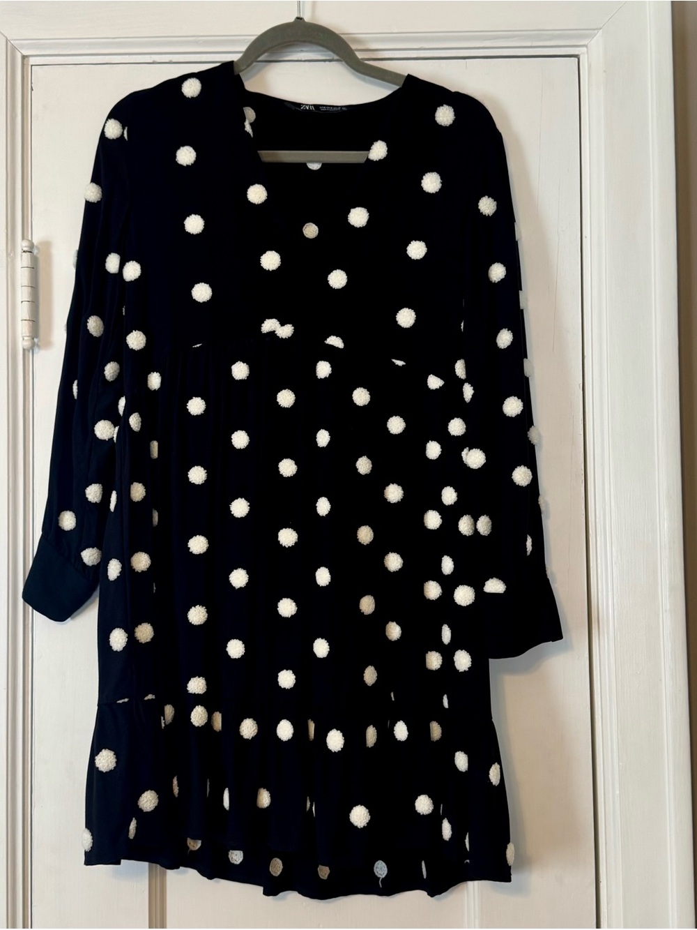 Black Dress with White Polka Dots